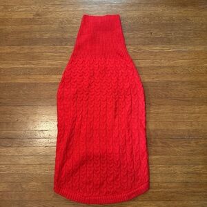 Vibrant Red Dog Sweater